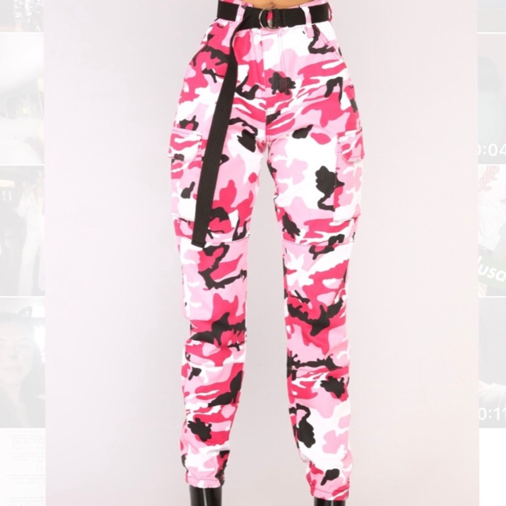 Trendy pink camo pants!